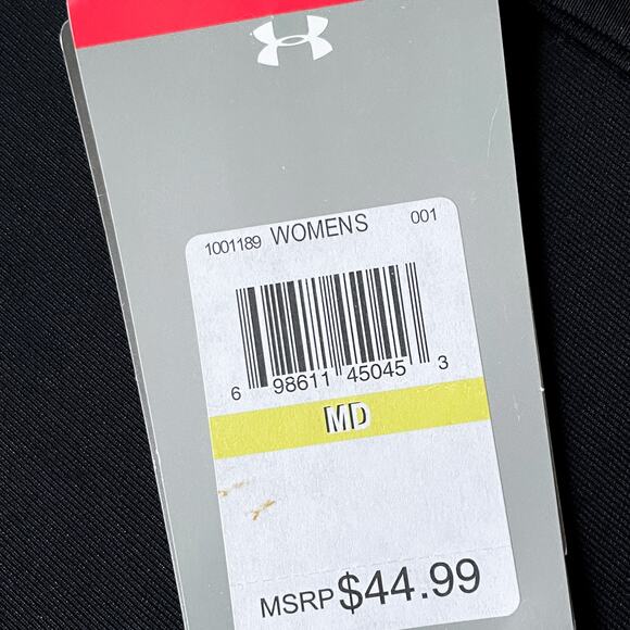 Under Armour HeatGear Black Polo Sz M Golf Outdoor Training Athleisure SPF 30+ - Picture 7 of 9